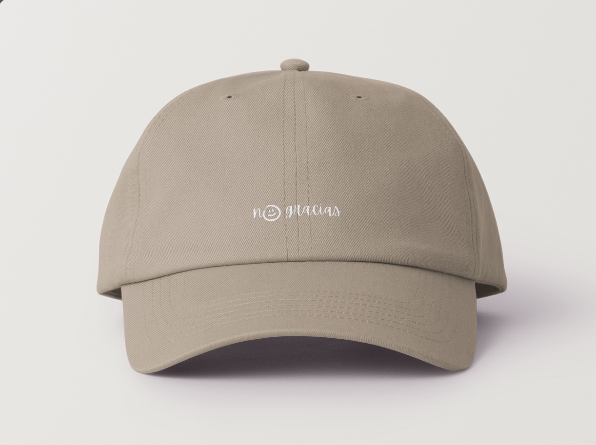 Khaki "No Gracias" cap